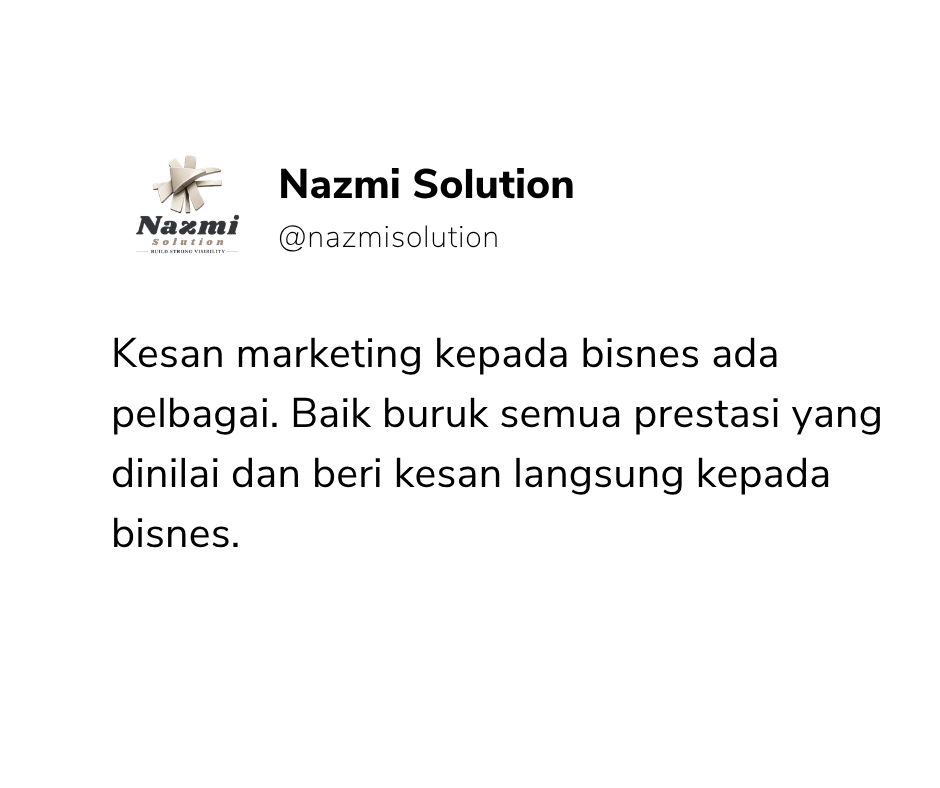 kesan marketing kepada bisnes