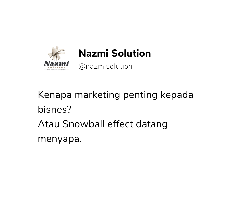 Kenapa Marketing Penting kepada Bisnes?
