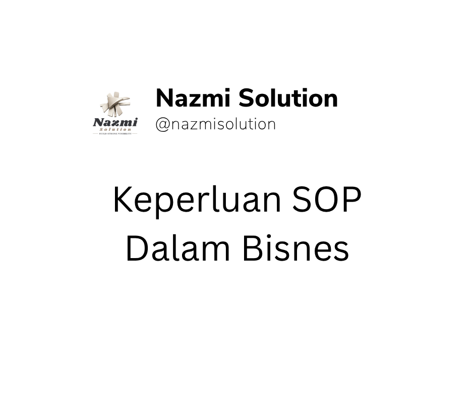 keperluan SOP dalam bisnes